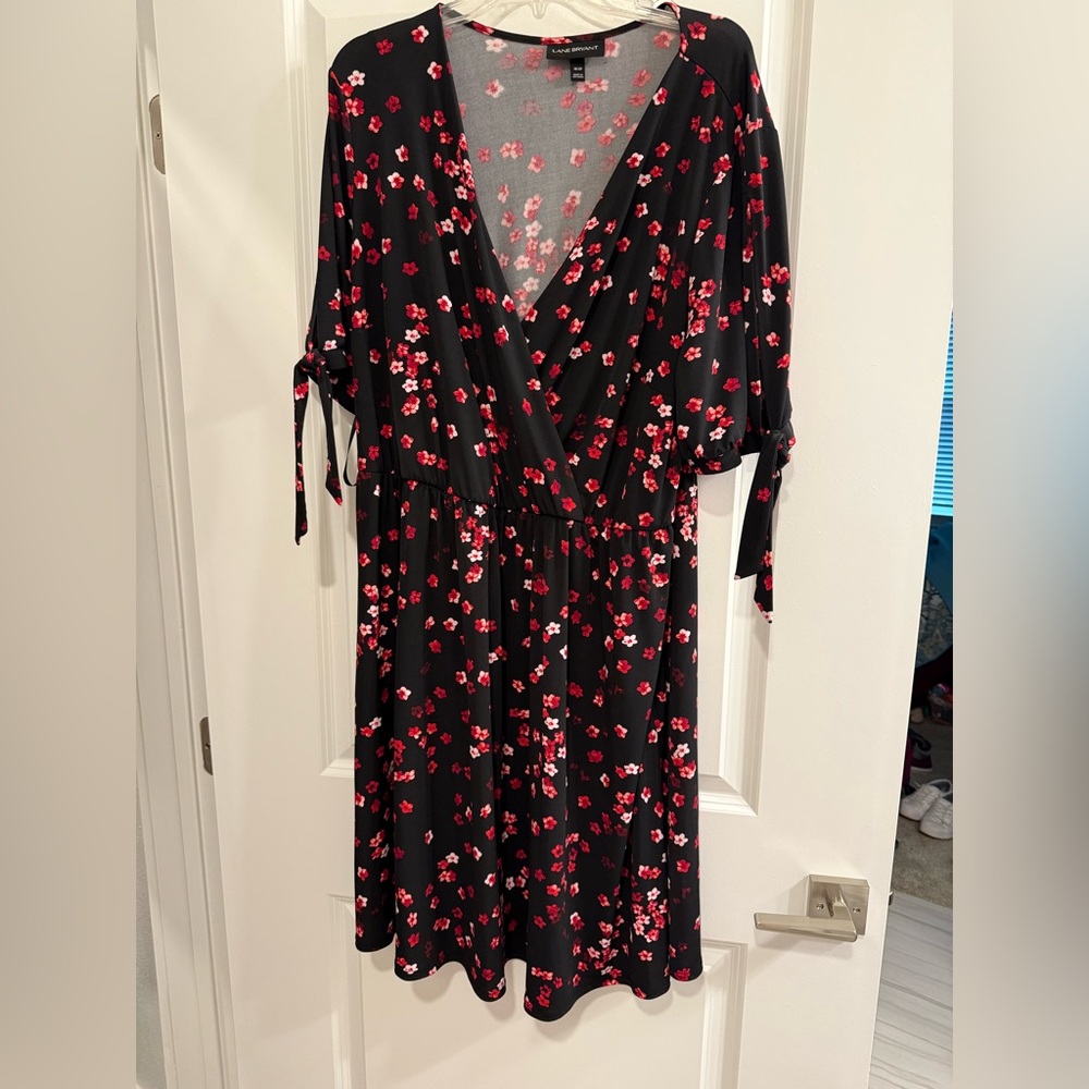 Wrap open sleeve dress